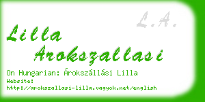 lilla arokszallasi business card